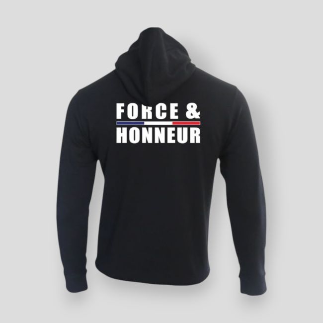 Felpa con zip Force & Honneur Liseré - Blu Navy - Summit Outdoor Lifestyle