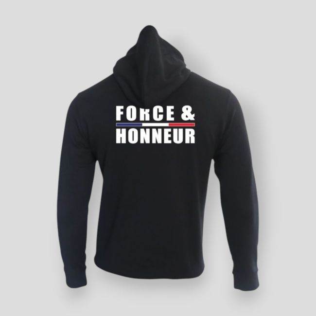 Bluza z zamkiem Force & Honeur Lamówka - Czarny - Summit Outdoor Lifestyle