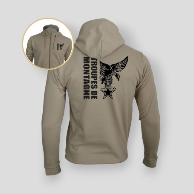 Sweat-shirt com fecho de correr Troupes de Montagne Design - Light Sand - Summit Outdoor Lifestyle