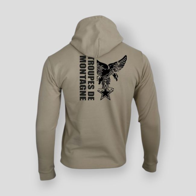Sweat-shirt zippé Troupes de Montagne Design - Light Sand - Summit Outdoor Lifestyle