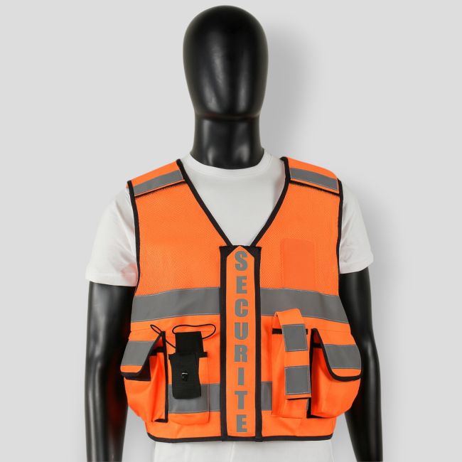 Gilet Thor Mesh Sécurité Privée - Orange - VVS