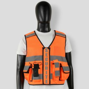 Chaleco Thor Mesh Seguridad Privada - Naranja - VVS