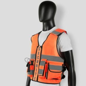 Colete Thor Mesh Segurança Privada - Laranja - VVS