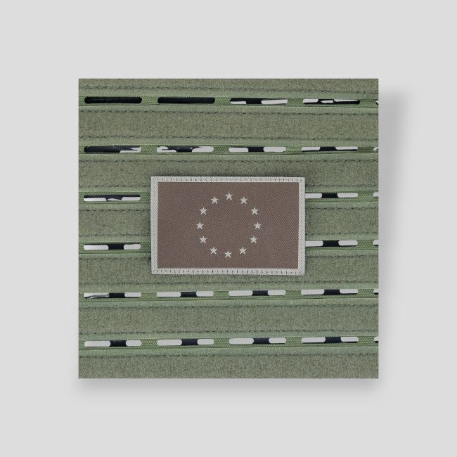 Patch brodé sur velcro Drapeau Europe - Marron - Clawgear