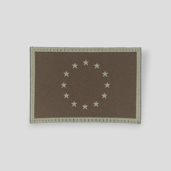Geborduurd klittenband patch Europese vlag - Bruin - Clawgear