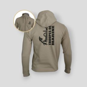 Sweatshirt met rits Troupes de Marine Design - Light Sand - Summit Outdoor Lifestyle