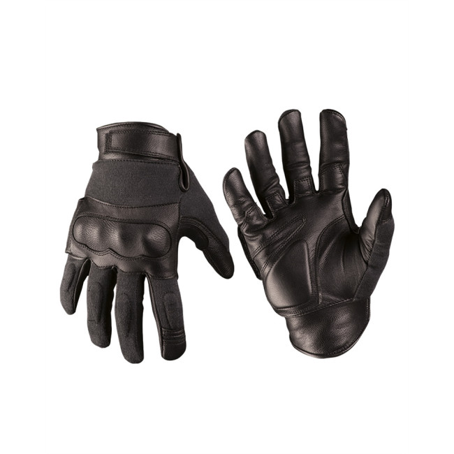 Rękawice Tactical Skóra/Kevlar czarne - Miltec