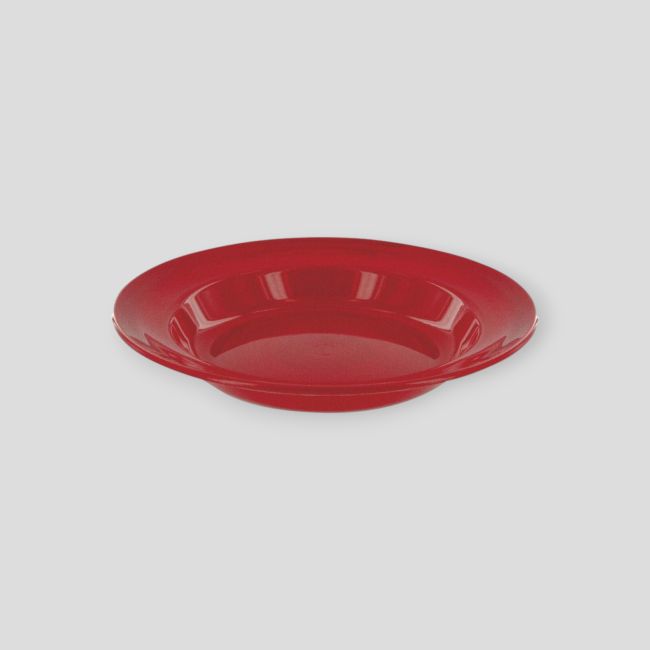 Piatto fondo in plastica 22cm - Rosso - Highlander Outdoor