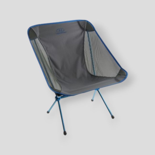 Minus Campingstuhl - Grau/Blau - Highlander