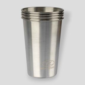 Juego de 4 vasos de acero inoxidable 500ml - Highlander Outdoor