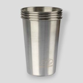 Juego de 4 vasos de acero inoxidable 500ml - Highlander Outdoor