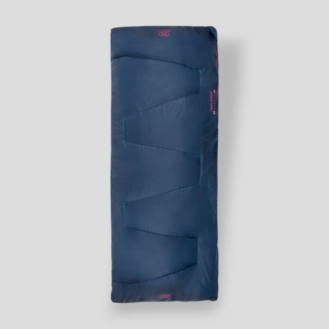 Rechthoekige slaapzak Sleepline 250 - Blauw Bloemen - Highlander
