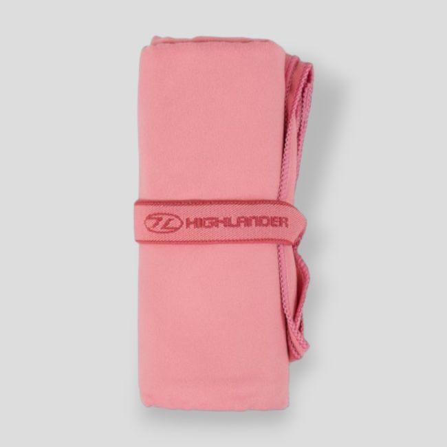Zachte microvezel handdoek 130x75cm - Roze - Highlander