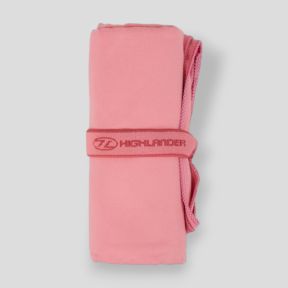 Zachte microvezel handdoek 130x75cm - Roze - Highlander