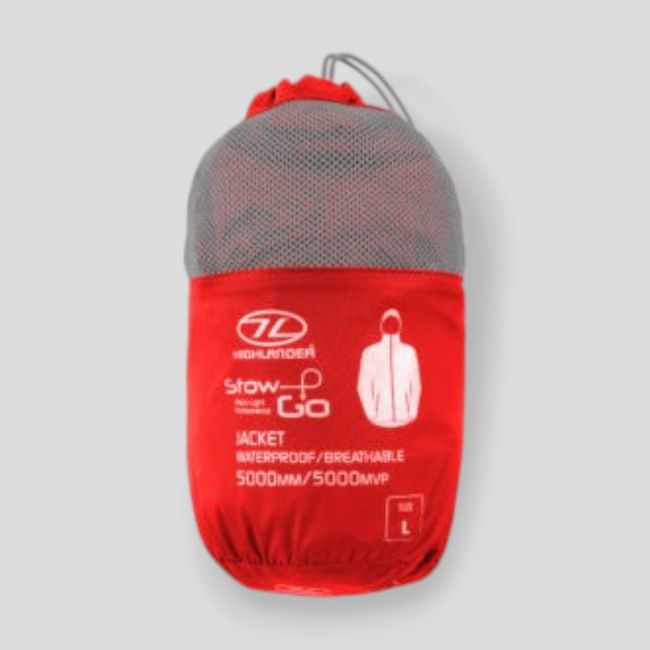 Veste imperméable Stow & Go - Rouge - Highlander