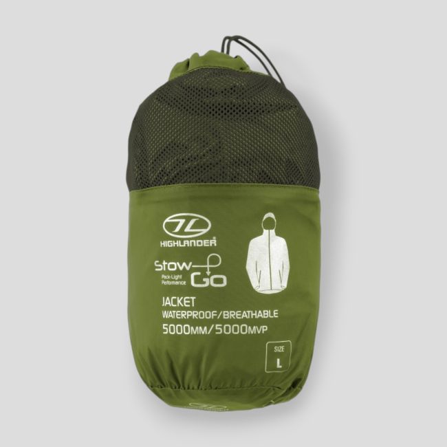 Veste imperméable Stow & Go - Vert Olive - Highlander