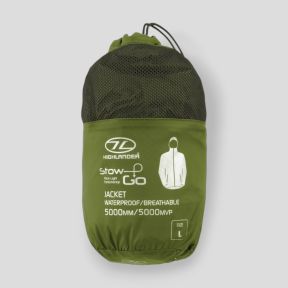 Waterdichte jas Stow & Go - Olijfgroen - Highlander