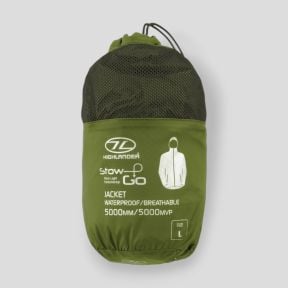 Waterdichte jas Stow & Go - Olijfgroen - Highlander