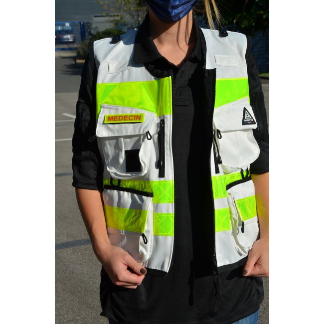 Navy blue STAFF ACCESS multi-pocket intervention vest - Dimatex