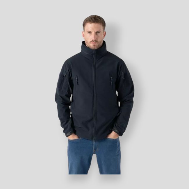 gunfighter jacket - shark skin windblocker - navy blue - helikon