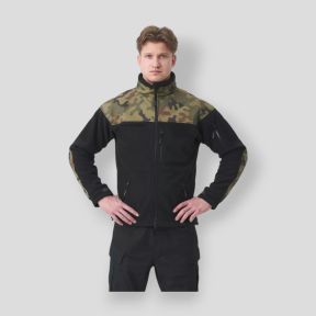 polish infantry jacket - fleece - black/pl woodland - helikon