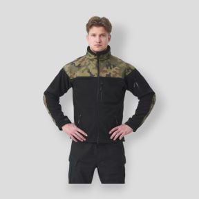 Polnische Infanteriejacke - Fleece - Schwarz/PL Woodland - Helikon