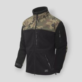 polish infantry jacket - fleece - black/pl woodland - helikon