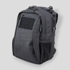Zaino tattico 33L Faucon con portapiastre estraibile - Nero - Patrol Equipement