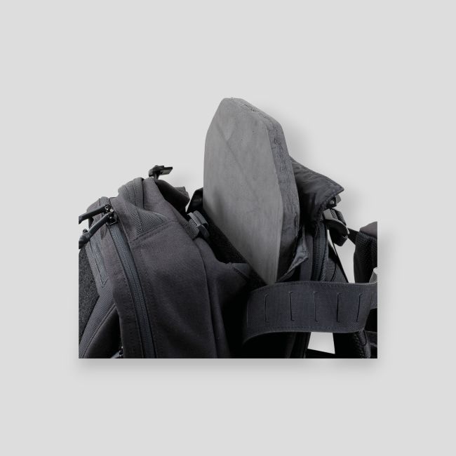 Mochila tática 33L Faucon com porta-placas extraível - Preto - Patrol Equipement