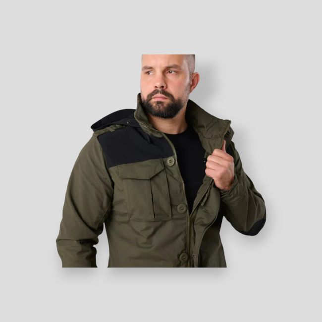 covert m-65® jacket - taiga green / black a - helikon