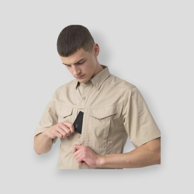 defender mk2 shirt short sleeve® - polycotton ripstop - khaki - helikon