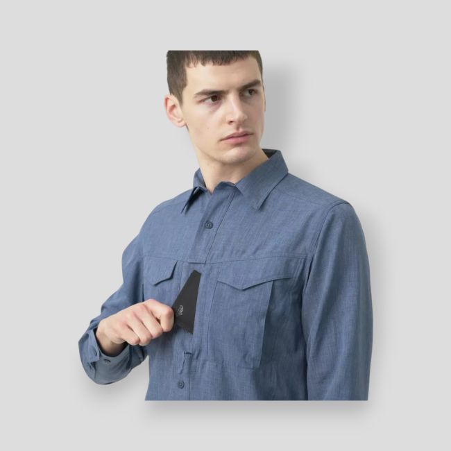 Koszula Defender MK2 Gentleman® - Melange niebieski - Helikon