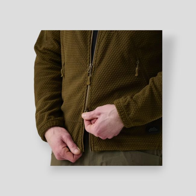 Alpha Tactical Jacket - Grid Fleece - Coyote - Helikon