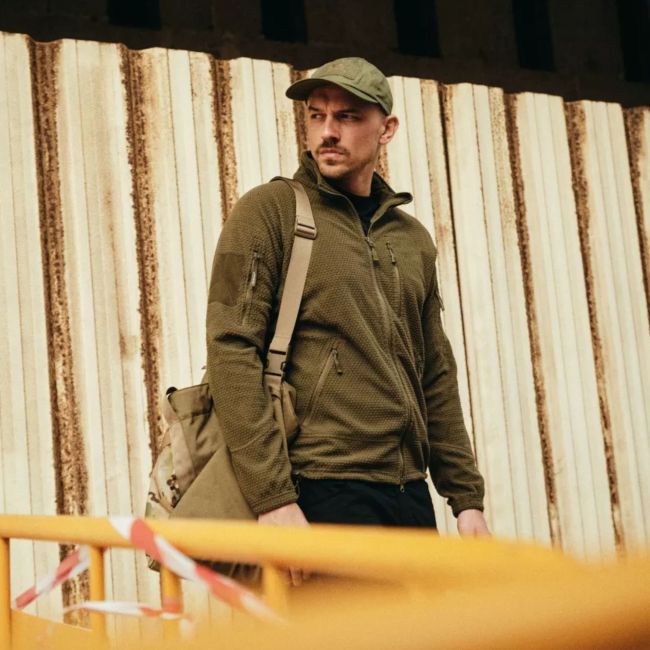 Alpha Tactical Jacket - Grid Fleece - Coyote - Helikon