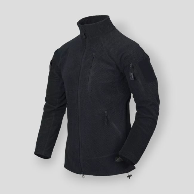 alpha tactical jacket - grid fleece - navy blue - helikon