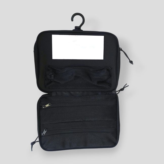 Hängende Kulturtasche mit Spiegel - Schwarz - OPEX
