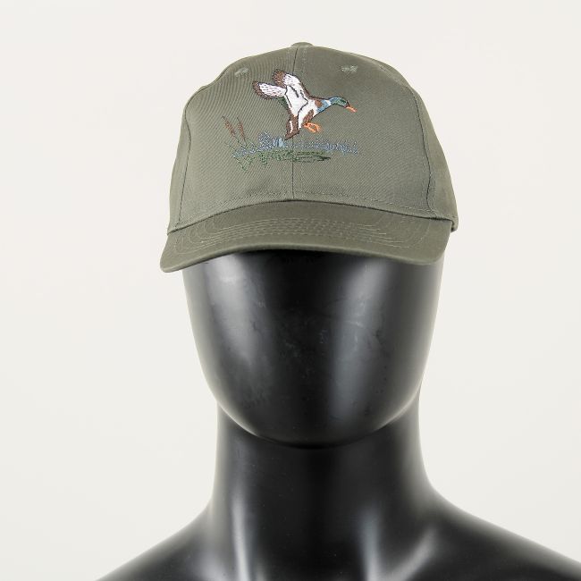 Jagdkappe mit gestickter Ente - Khaki - Percussion