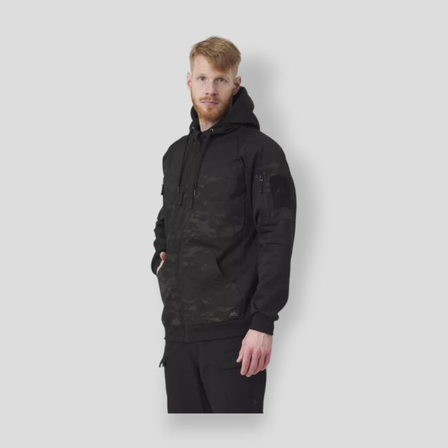 rogue hoodie (fullzip) - black / multicam® black - helikon