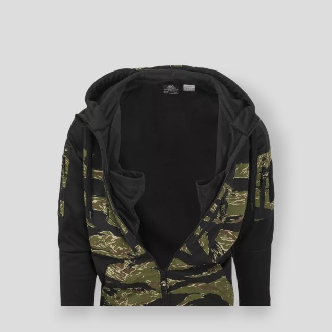rogue hoodie (fullzip) - black / tiger stripe - helikon