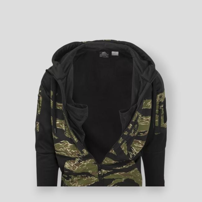 rogue hoodie (fullzip) - black / tiger stripe - helikon