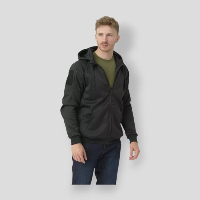 urban tactical hoodie (fullzip)® - black - helikon