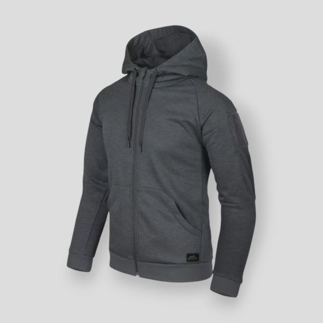 Urban Tactical Hoodie (Fullzip)® - Melange Zwart-Grijs - Helikon