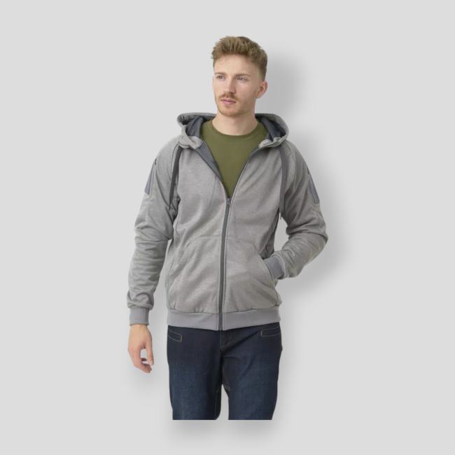 urban tactical hoodie (fullzip)® - melange grey - helikon
