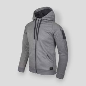 urban tactical hoodie (fullzip)® - melange grey - helikon