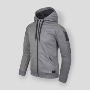 urban tactical hoodie (fullzip)® - melange grey - helikon