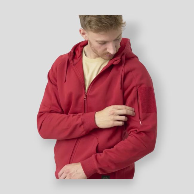 urban tactical hoodie lite (fullzip)® - red - helikon