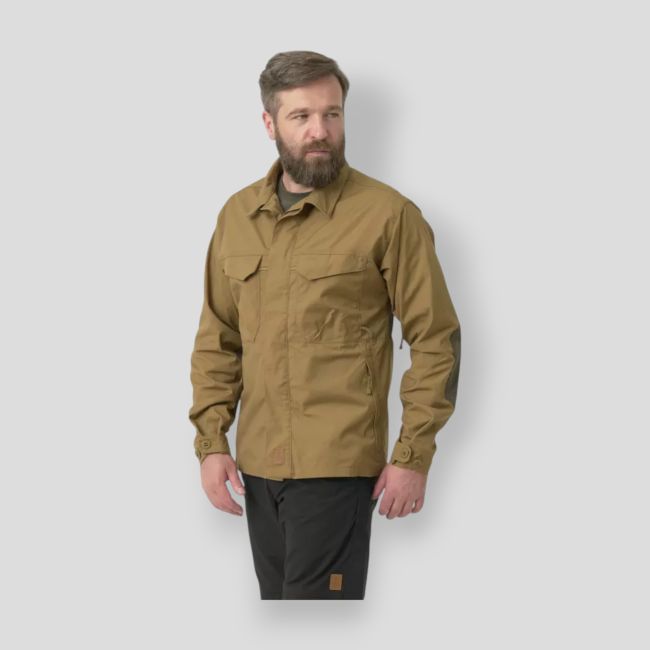 woodsman shirt® - coyote / taiga green a - helikon