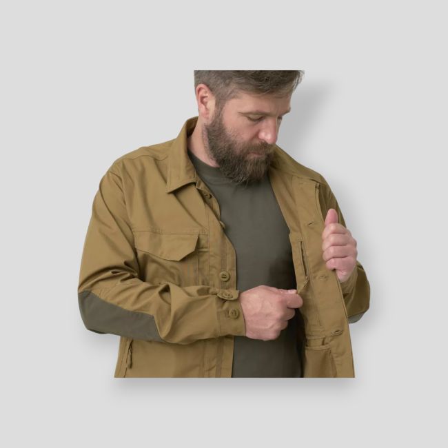 woodsman shirt® - coyote / taiga green a - helikon