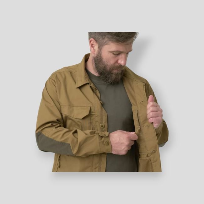 Woodsman Shirt® - Coyote / Taiga Grün A - Helikon