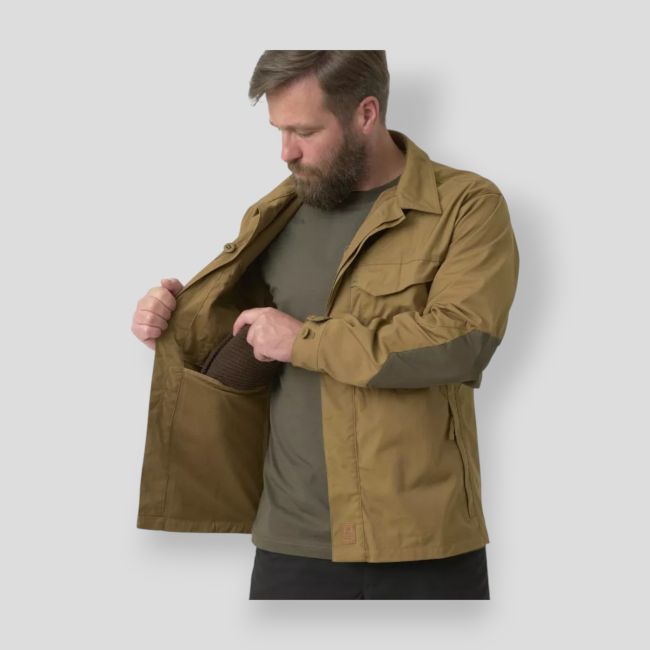 woodsman shirt® - coyote / taiga green a - helikon